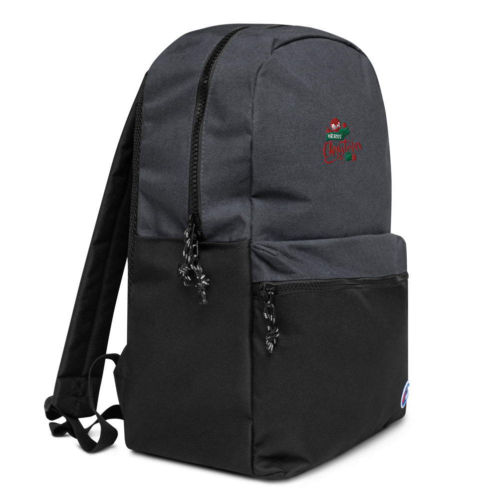 Merry Christmas- Embroidered Champion Backpack