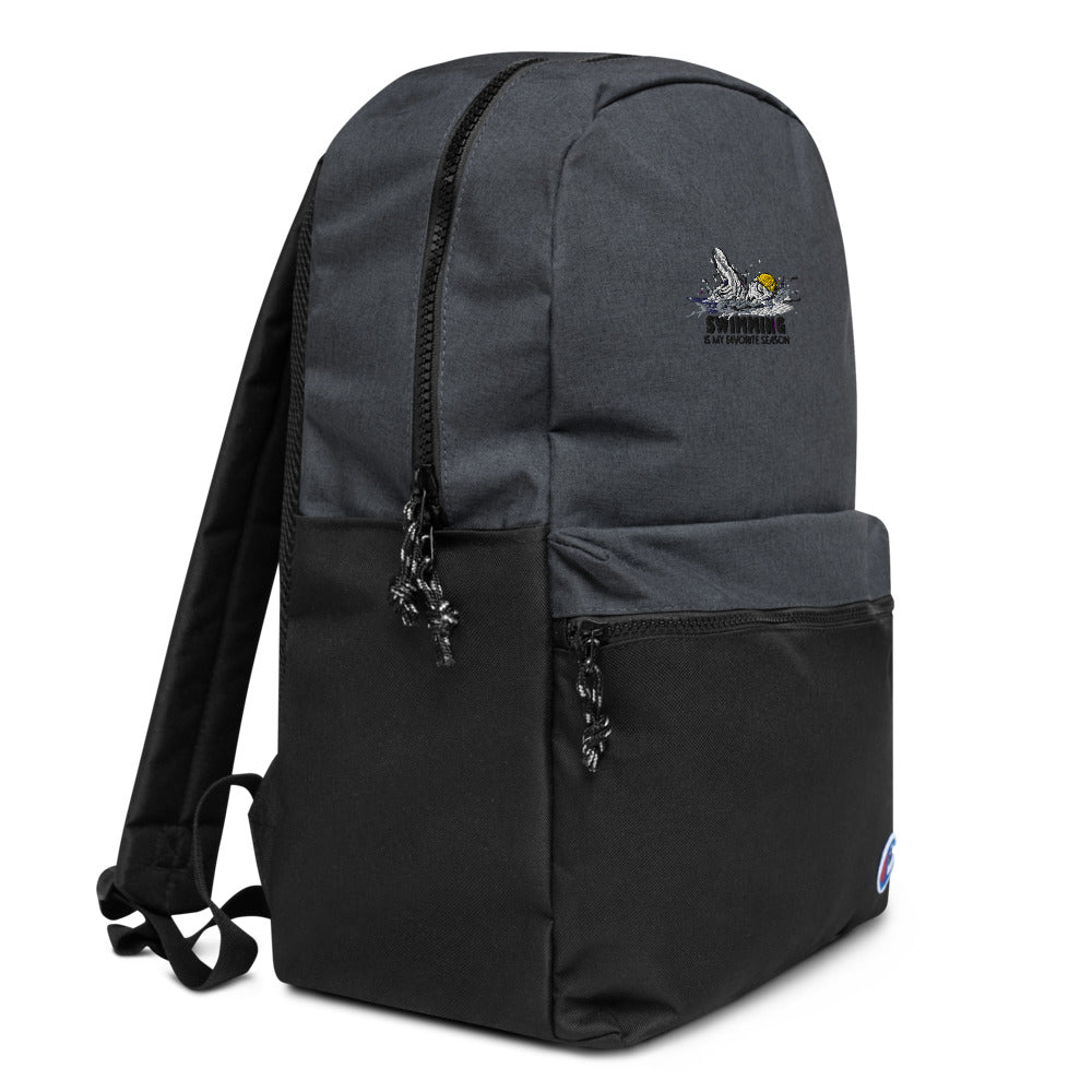 Swimming- Embroidered Champion Backpack