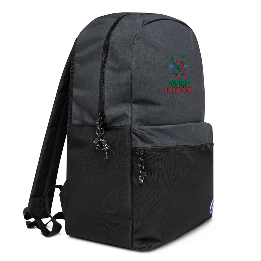 MERRY CHRISTMAS - Embroidered Champion Backpack