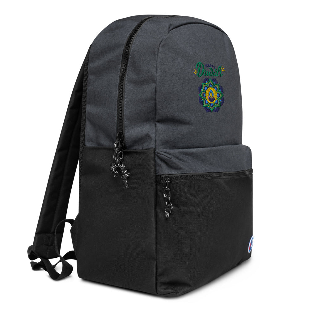 HAPPY DIWALI - Embroidered Champion Backpack