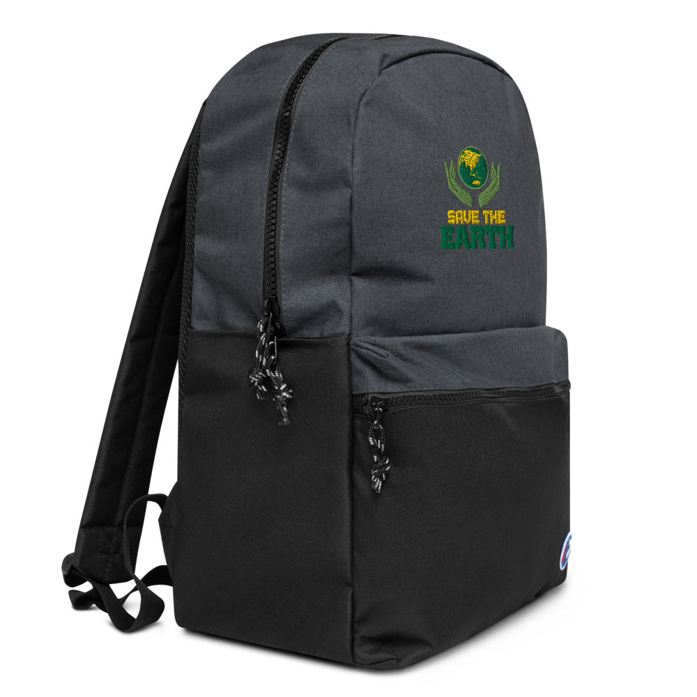 SAVE THE EARTH - Embroidered Champion Backpack