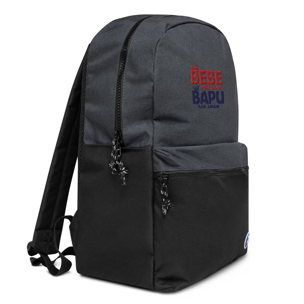 BEBE MERI JAAN BAPU NAAL JAHAAN - Embroidered Champion Backpack