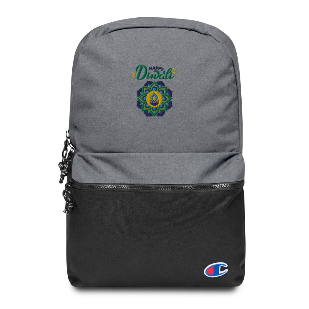 HAPPY DIWALI - Embroidered Champion Backpack