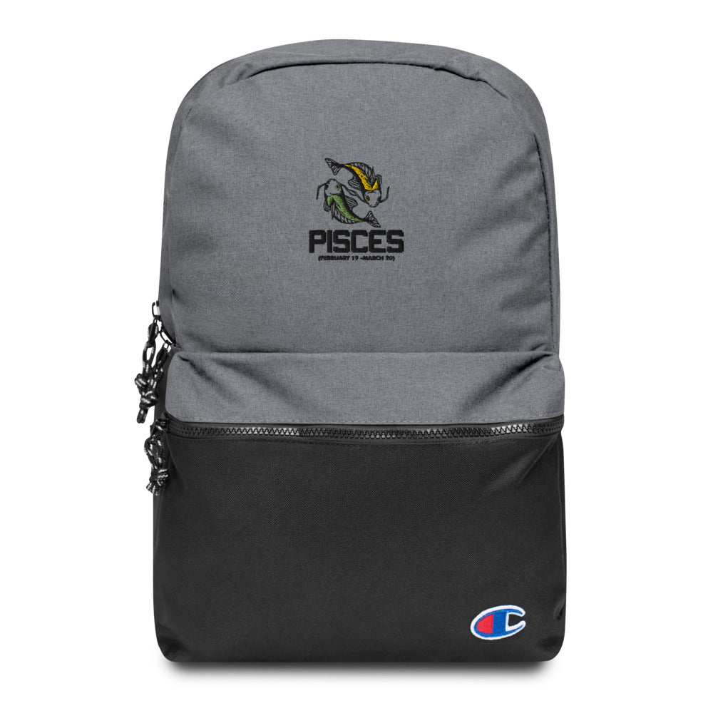 PISCES - Embroidered Champion Backpack