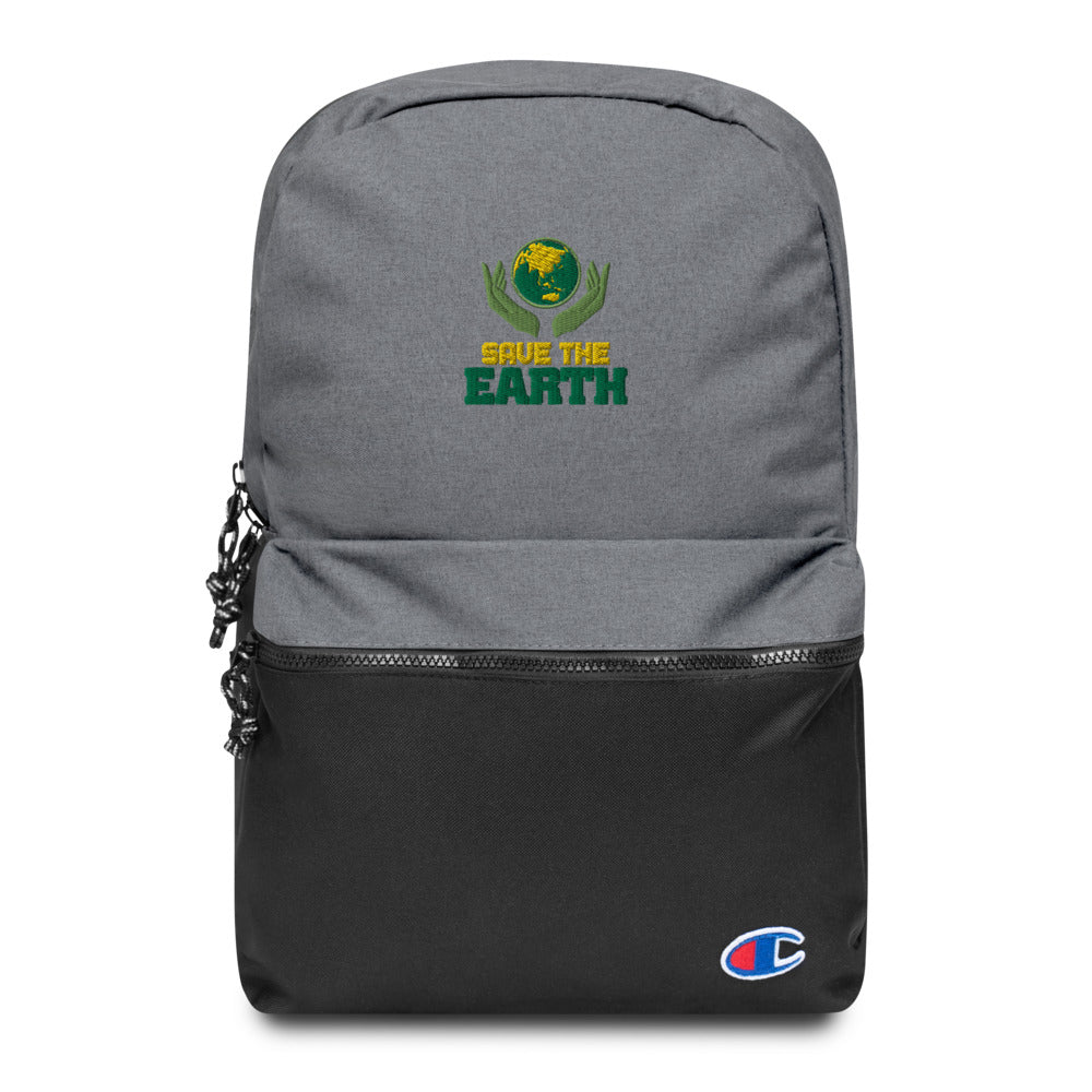 SAVE THE EARTH - Embroidered Champion Backpack