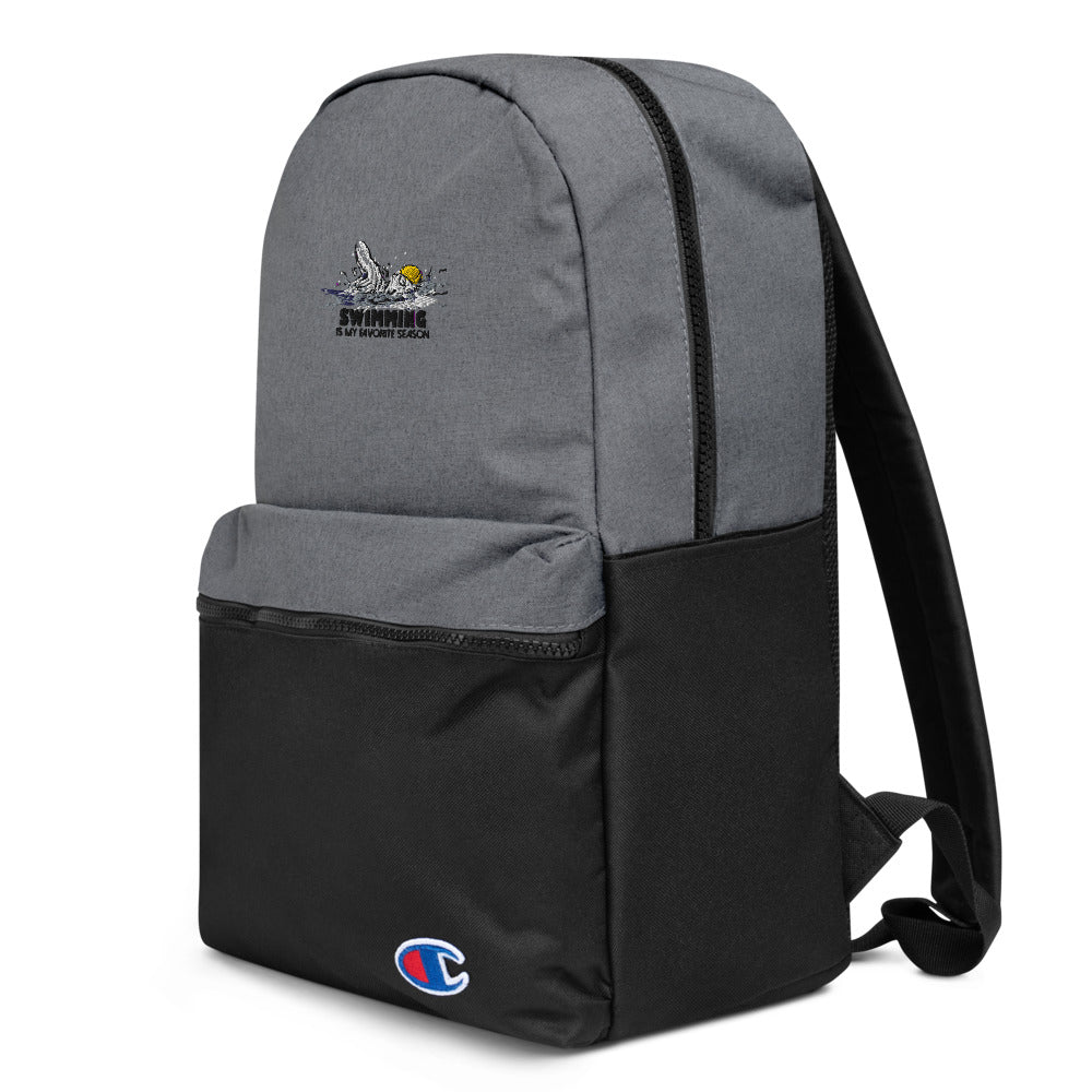 Swimming- Embroidered Champion Backpack