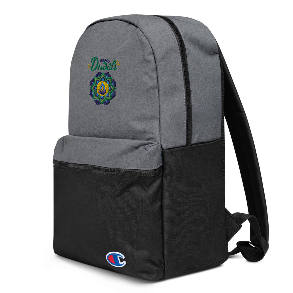 HAPPY DIWALI - Embroidered Champion Backpack