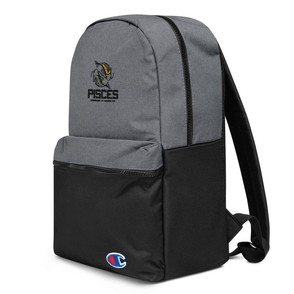 PISCES - Embroidered Champion Backpack