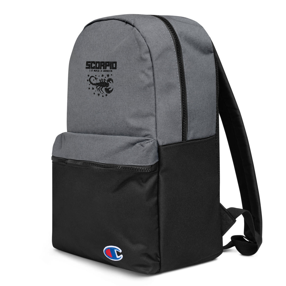 SCORPIO - Embroidered Champion Backpack