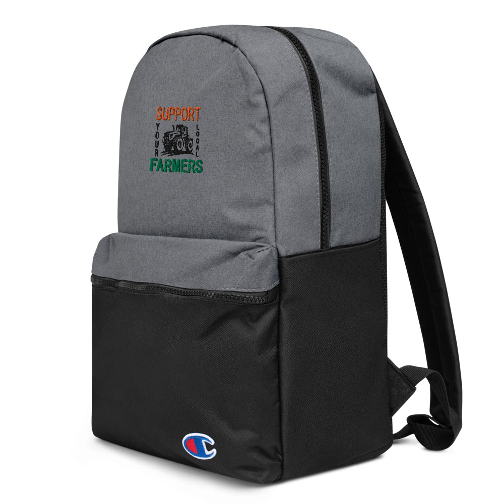 SUPPORT YOUR LOCAL FARMERS - Embroidered Champion Backpack