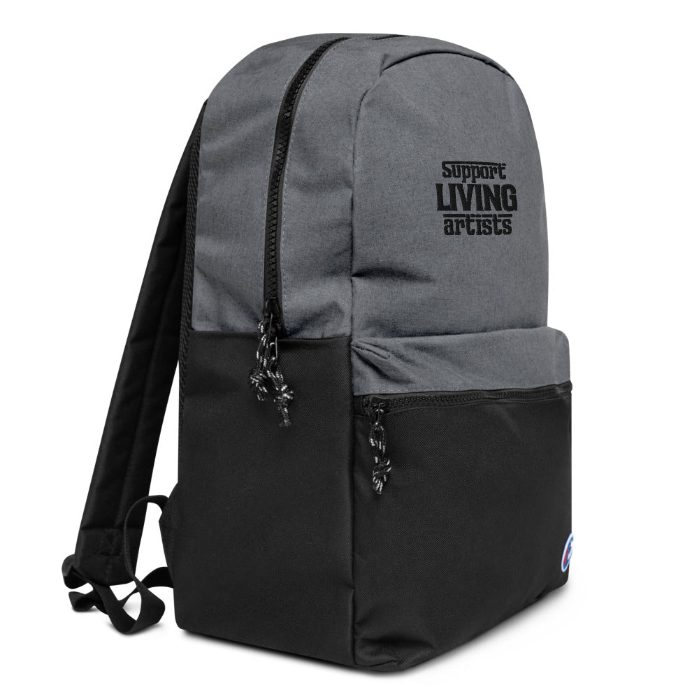 Support living artists- Embroidered Champion Backpack