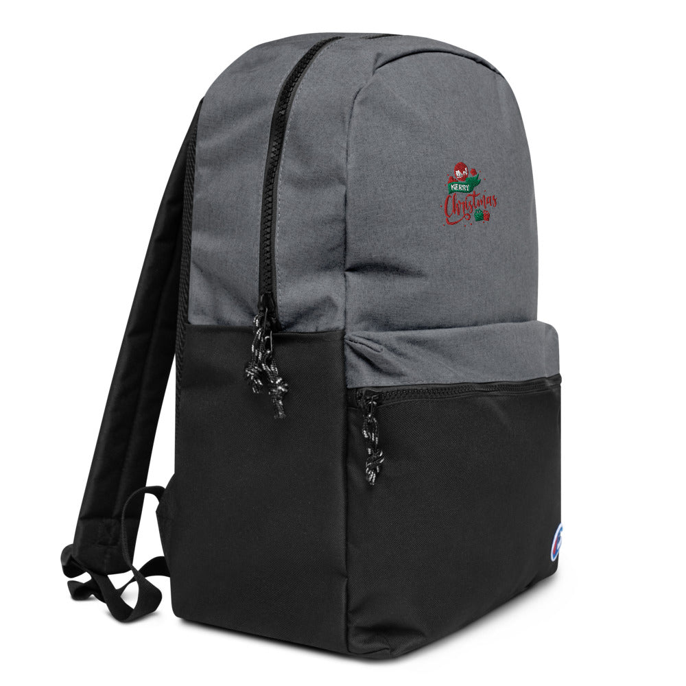 Merry Christmas- Embroidered Champion Backpack