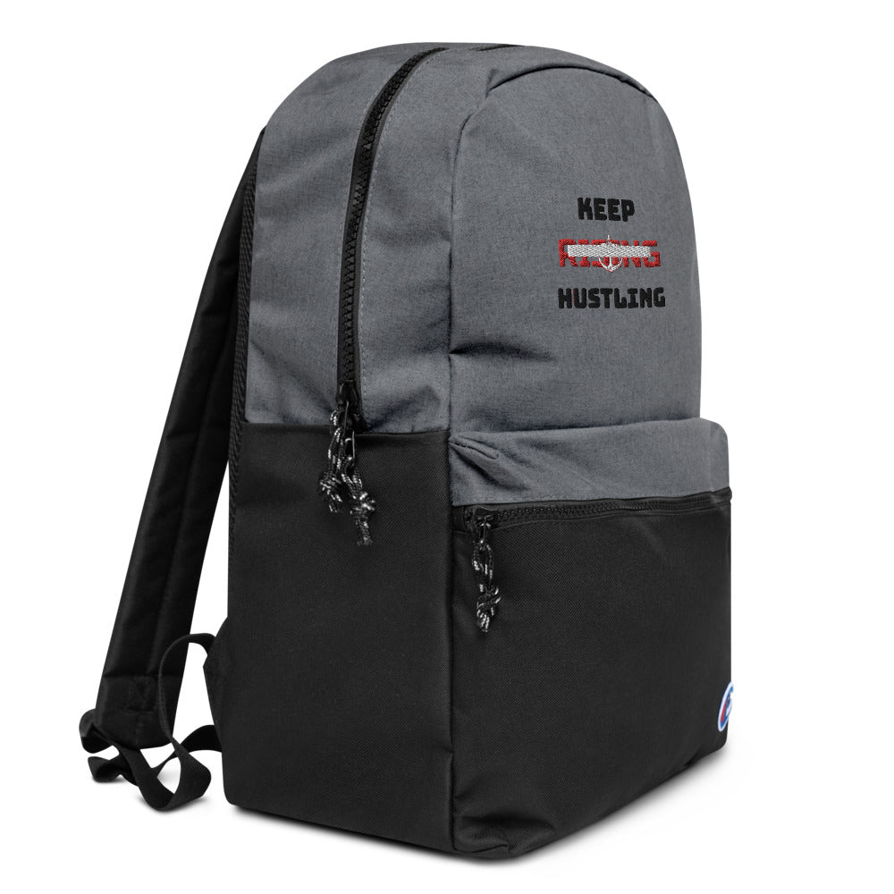 KEEP RISING HUSTLING - Embroidered Champion Backpack