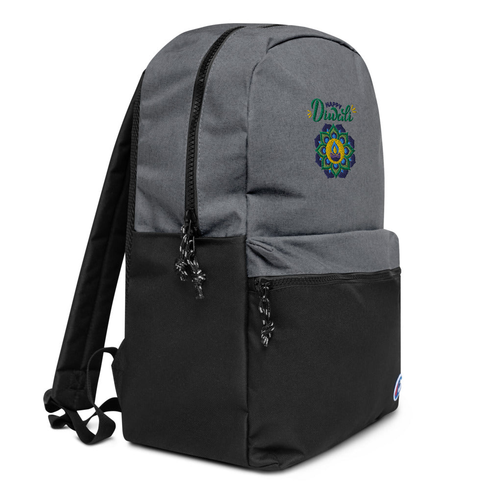 HAPPY DIWALI - Embroidered Champion Backpack