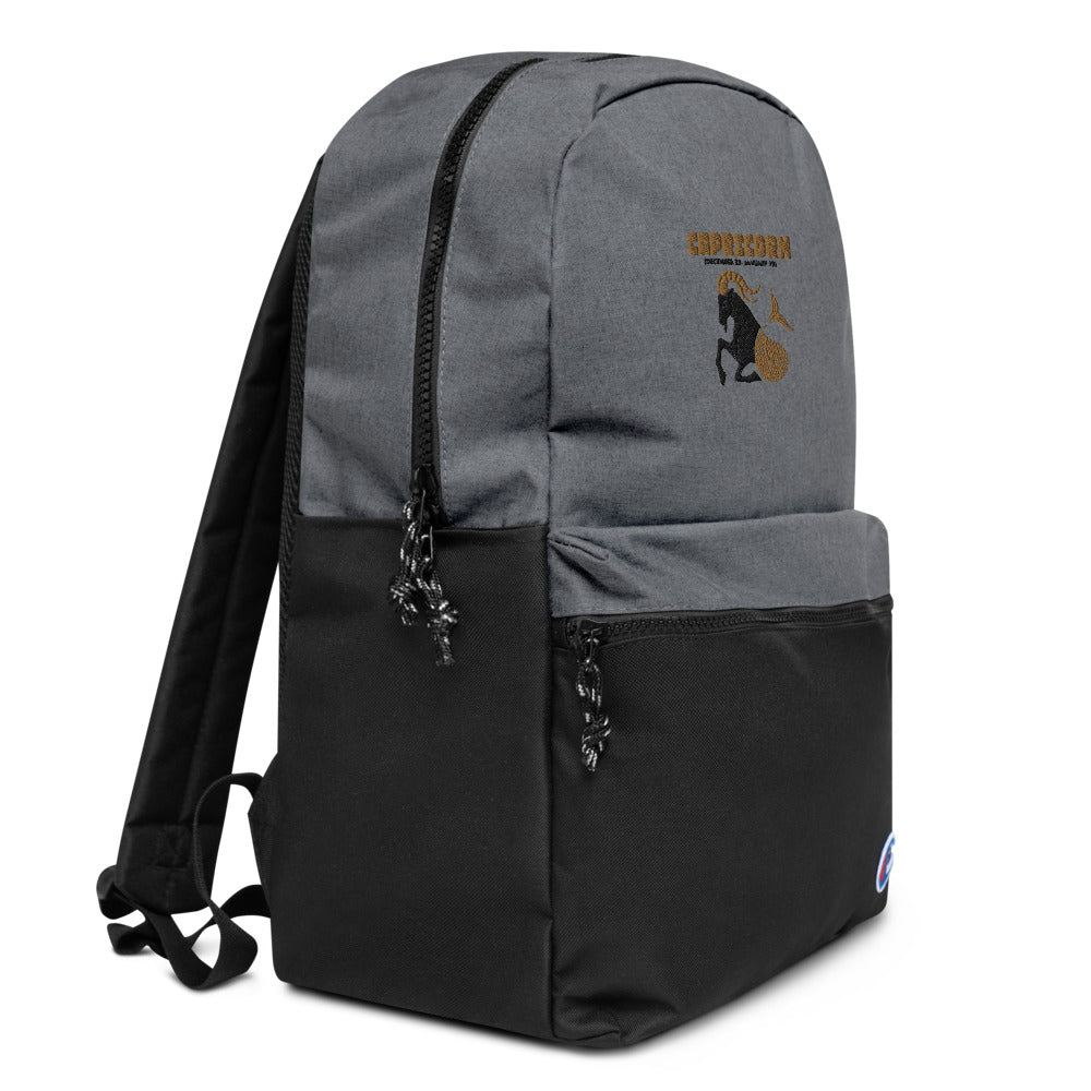 CAPRICORN - Embroidered Champion Backpack