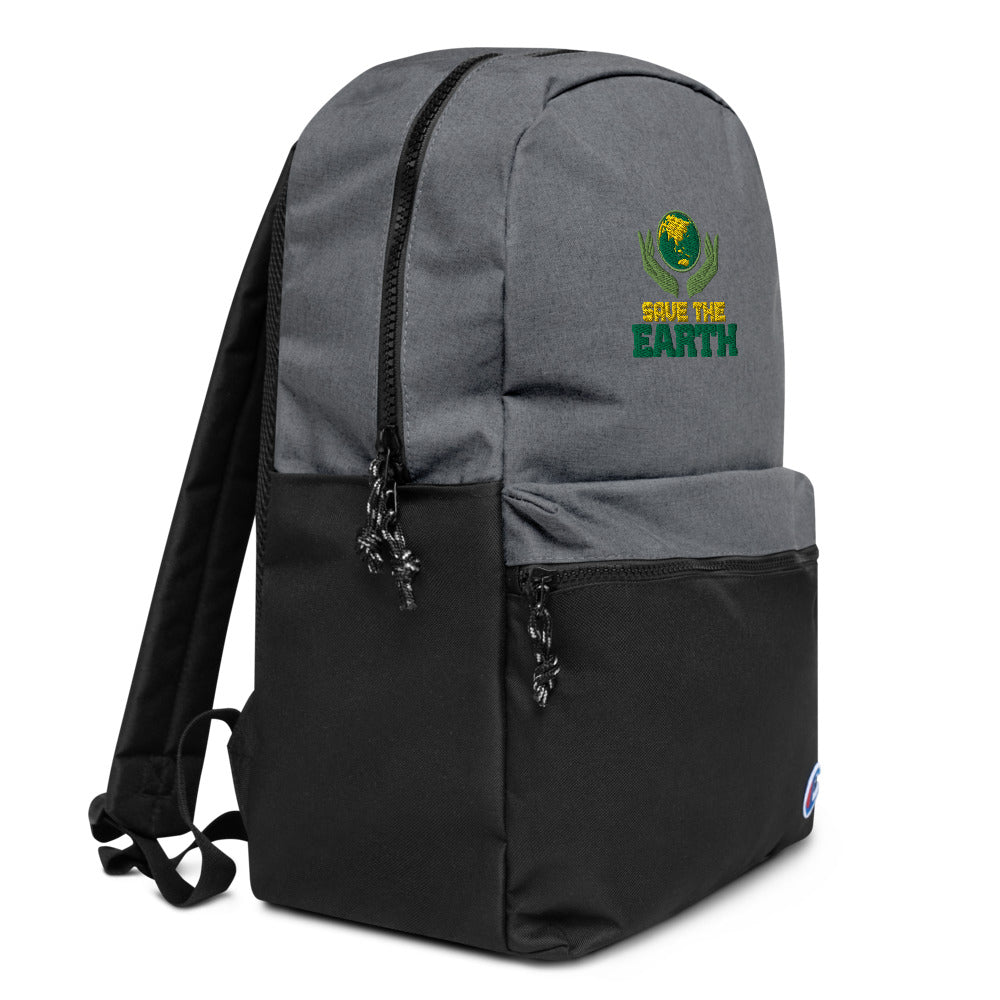 SAVE THE EARTH - Embroidered Champion Backpack