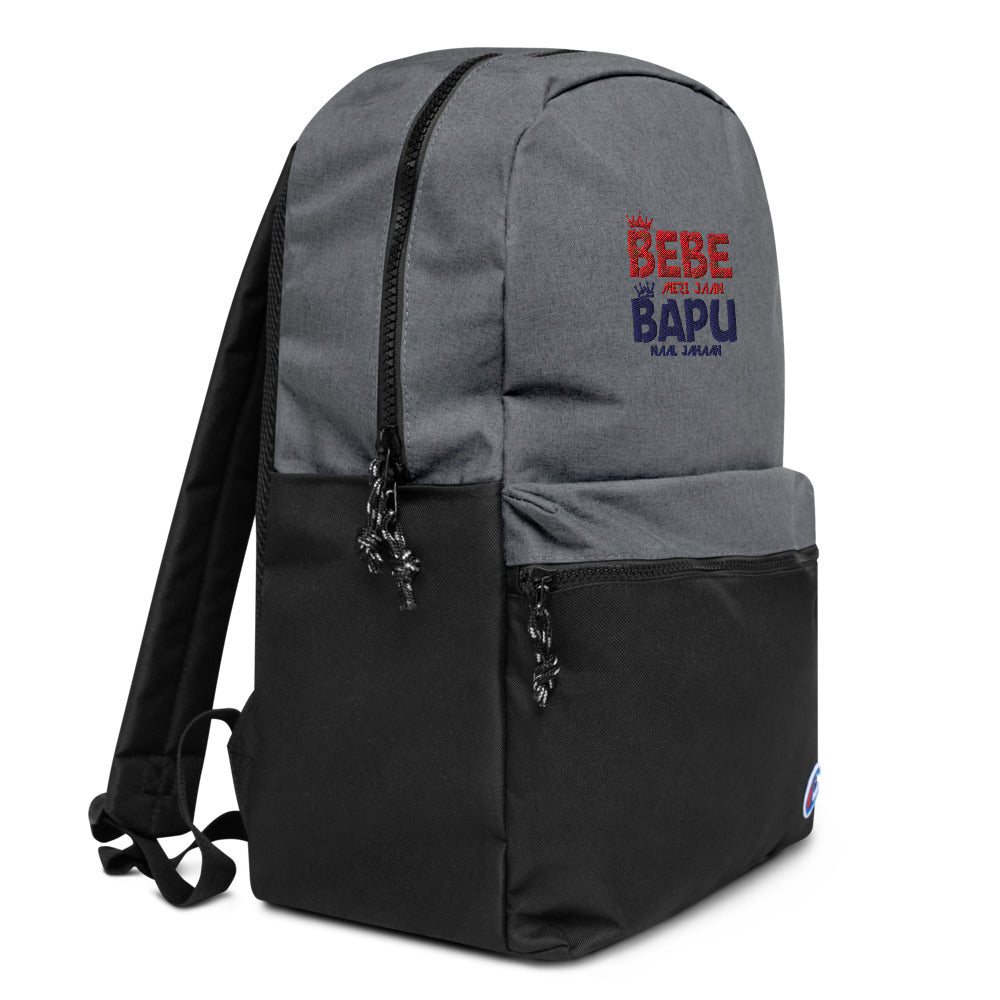 BEBE MERI JAAN BAPU NAAL JAHAAN - Embroidered Champion Backpack