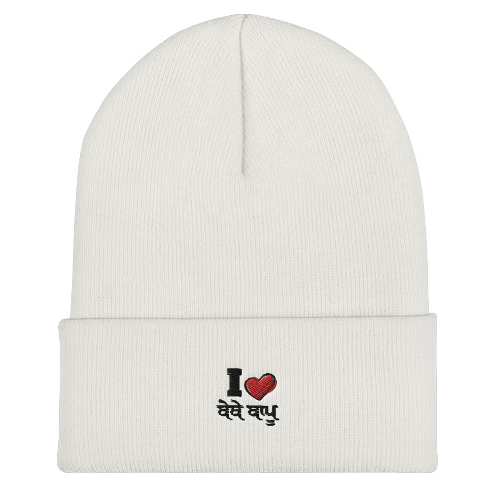 I LOVE BEBE BAPPU - Cuffed Beanie