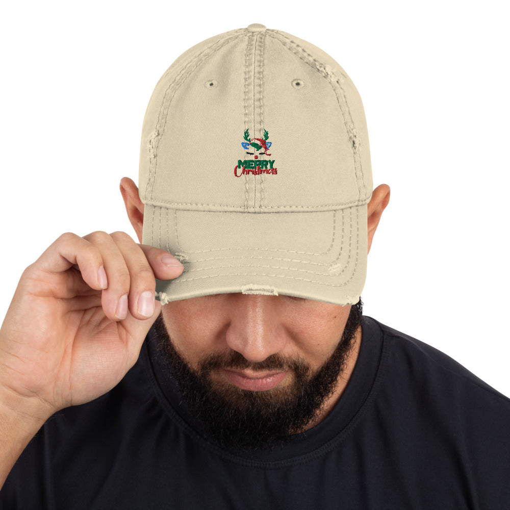 MERRY CHRISTMAS - Distressed Dad Hat