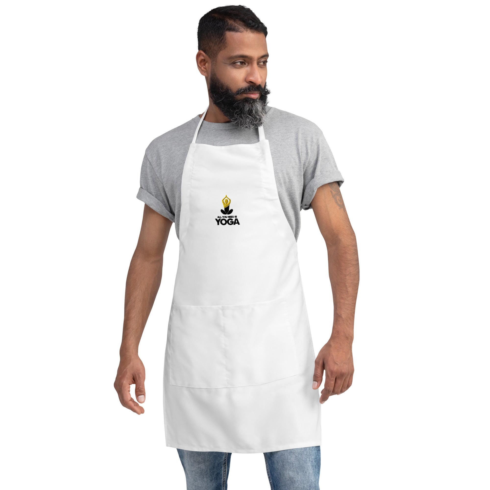 ALL YOU NEED IS YOGA - Embroidered Apron