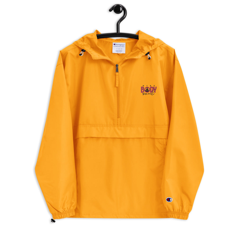 MIND BODY SOUL - Embroidered Champion Packable Jacket