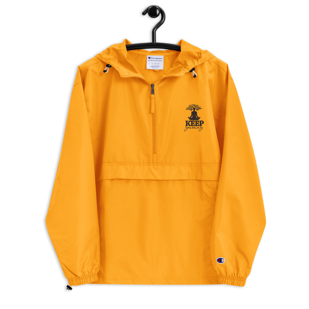 KEEP GROWING - Embroidered Champion Packable Jacket
