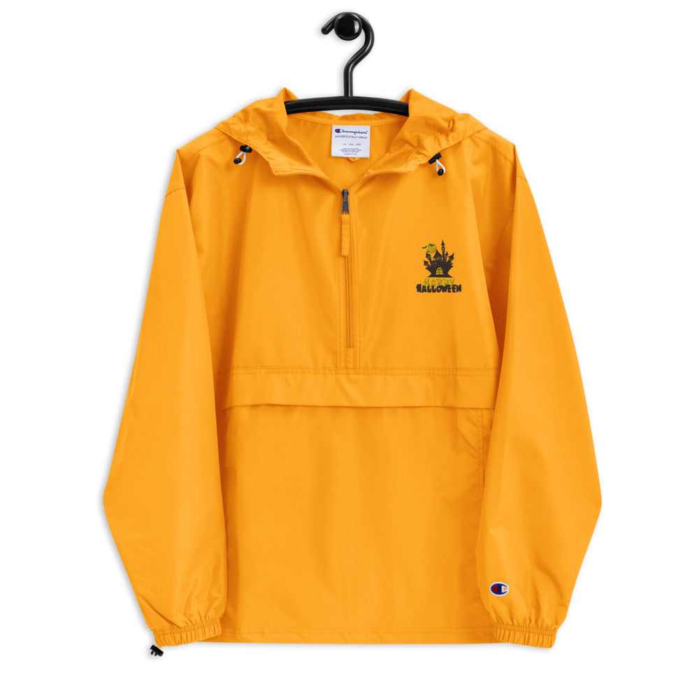 HAPPY HALLOWEEN - Embroidered Champion Packable Jacket