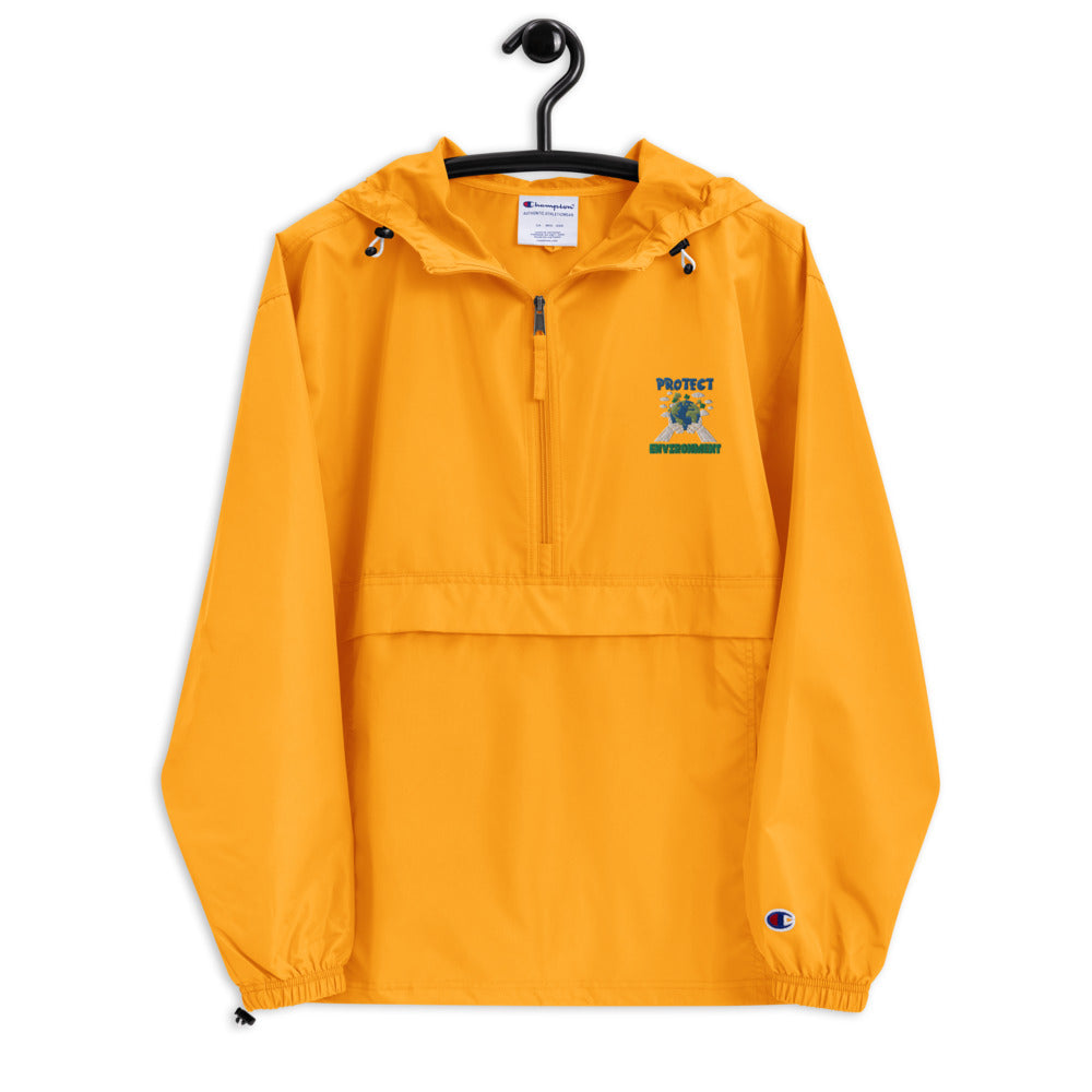 PROTECT THE ENVIRONMENT - Embroidered Champion Packable Jacket