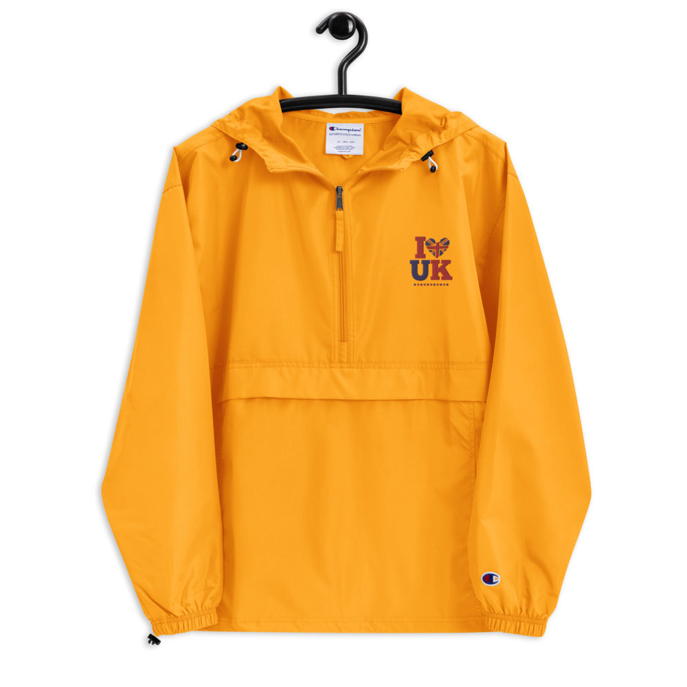 I LOVE UK - Embroidered Champion Packable Jacket