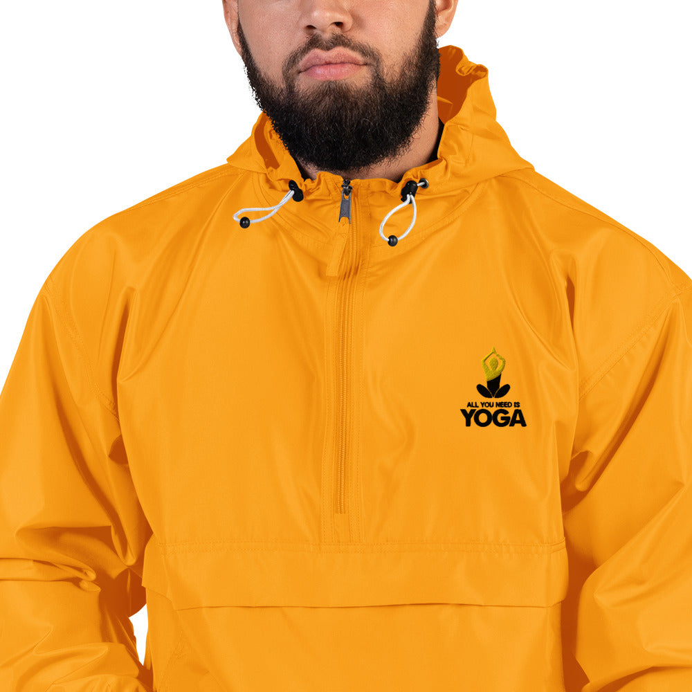 ALL YOU NEED IS YOGA - Embroidered Champion Packable Jacket
