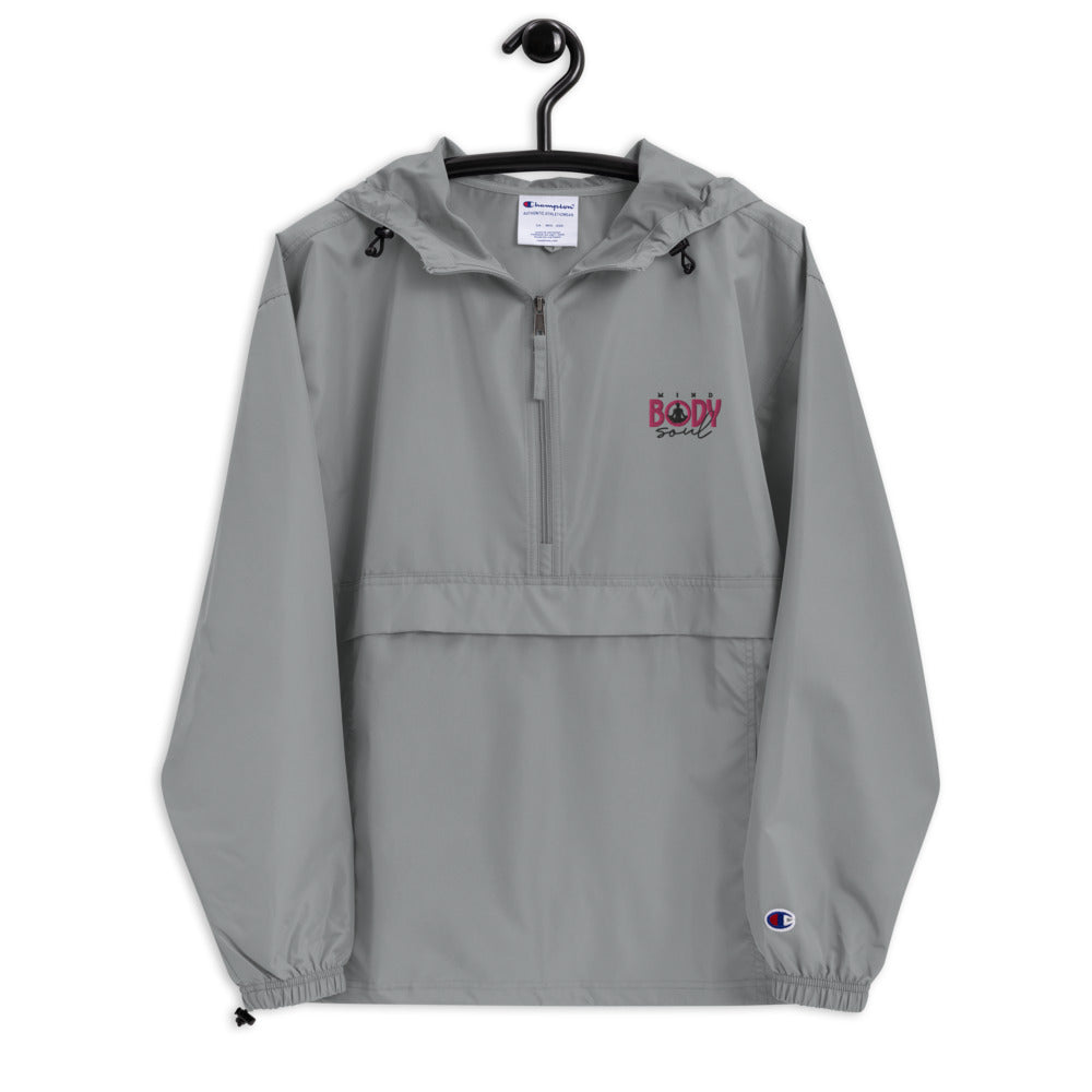 MIND BODY SOUL - Embroidered Champion Packable Jacket