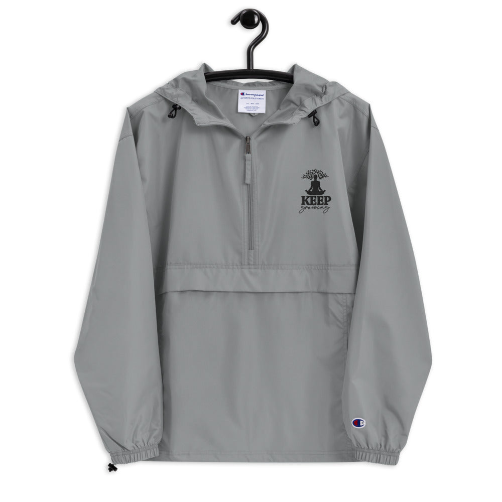KEEP GROWING - Embroidered Champion Packable Jacket