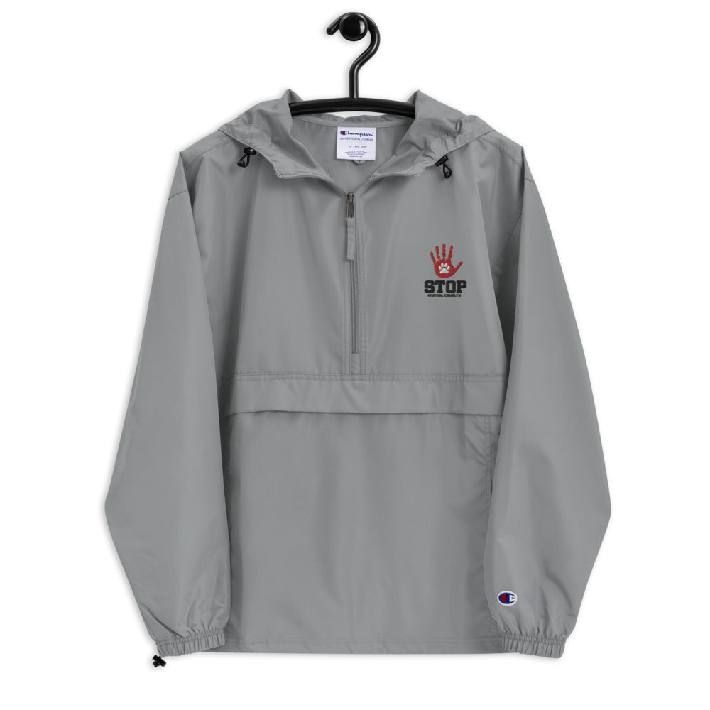 STOP ANIMAL CRUELTY - Embroidered Champion Packable Jacket