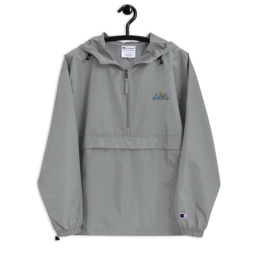 LOVE EARTH - Embroidered Champion Packable Jacket