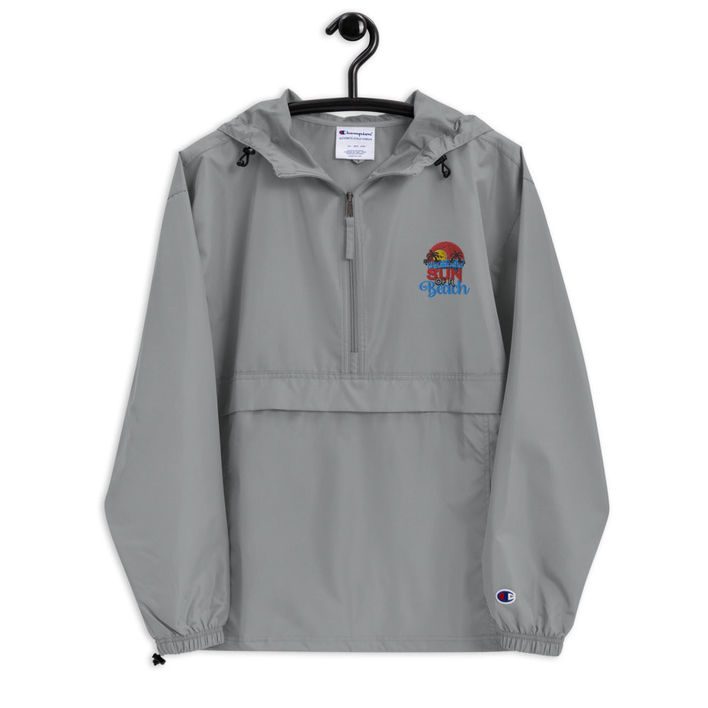 SUN OF A BEACH - Embroidered Champion Packable Jacket