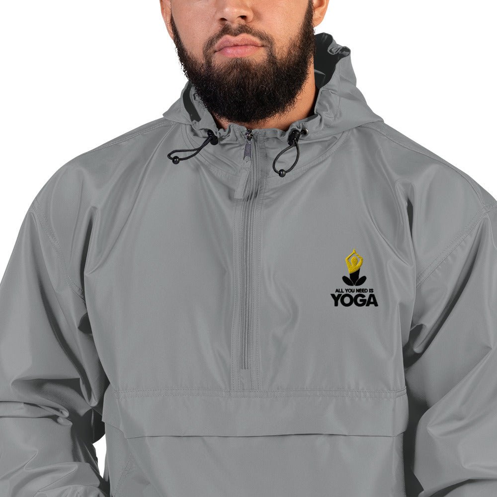ALL YOU NEED IS YOGA - Embroidered Champion Packable Jacket