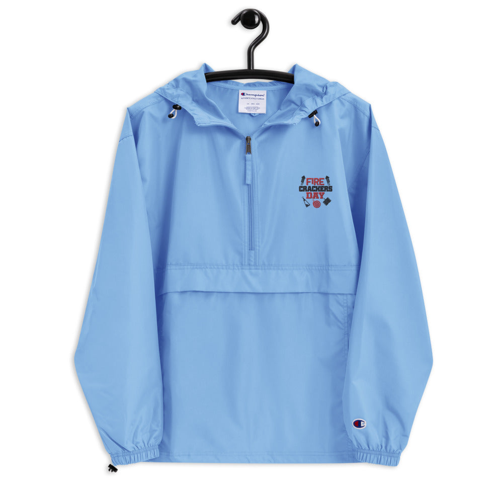 FIRE CRACKERS DAY - Embroidered Champion Packable Jacket