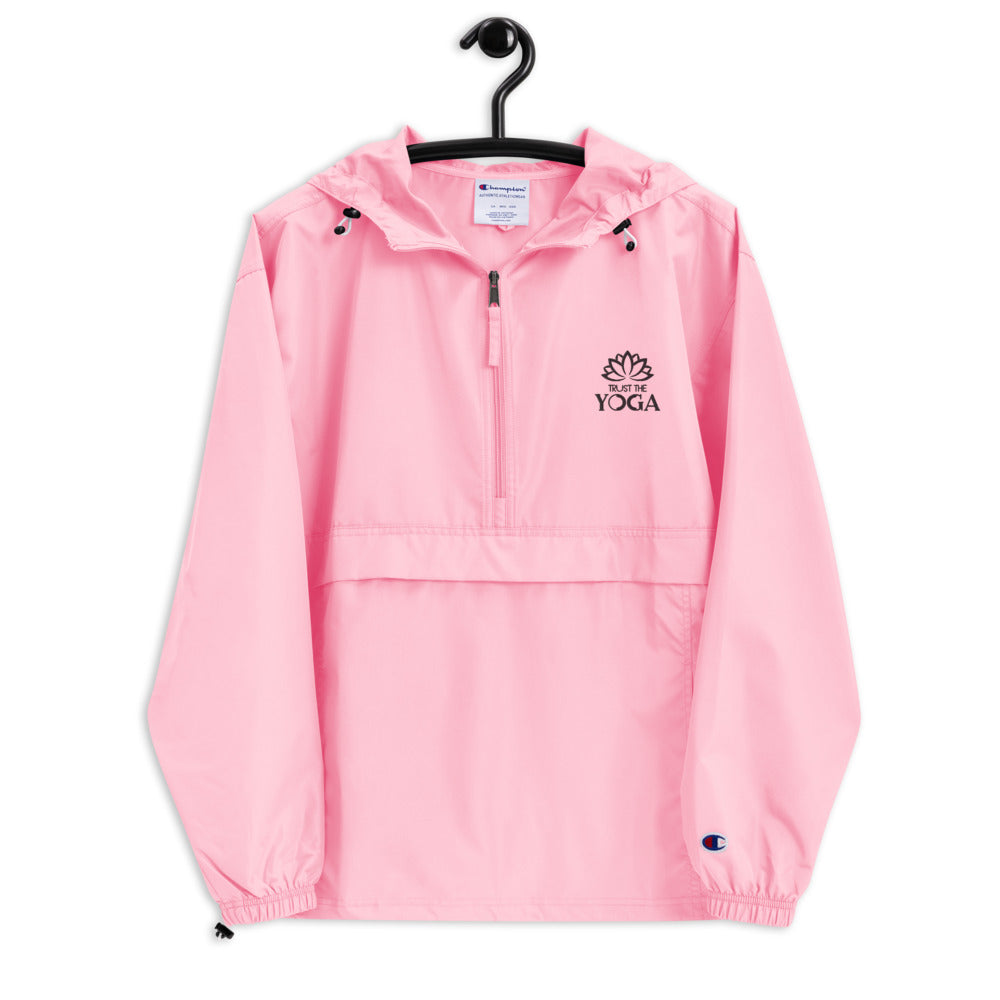 TRUST THE YOGA - Embroidered Champion Packable Jacket