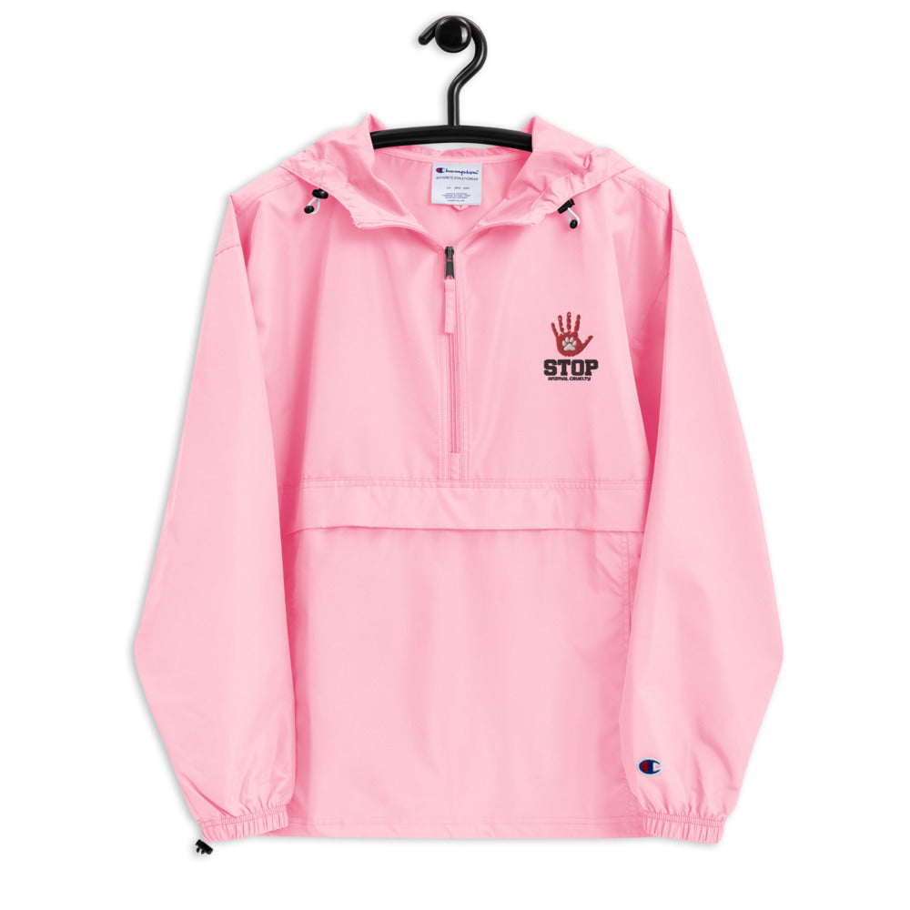 STOP ANIMAL CRUELTY - Embroidered Champion Packable Jacket