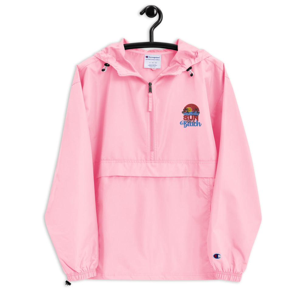 SUN OF A BEACH - Embroidered Champion Packable Jacket