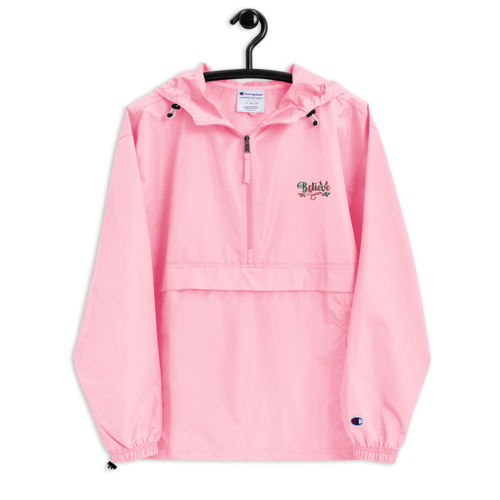 BELIEVE - Embroidered Champion Packable Jacket