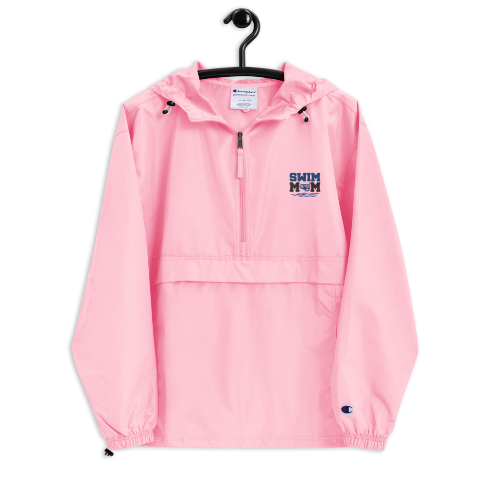 SWIM MOM - Embroidered Champion Packable Jacket