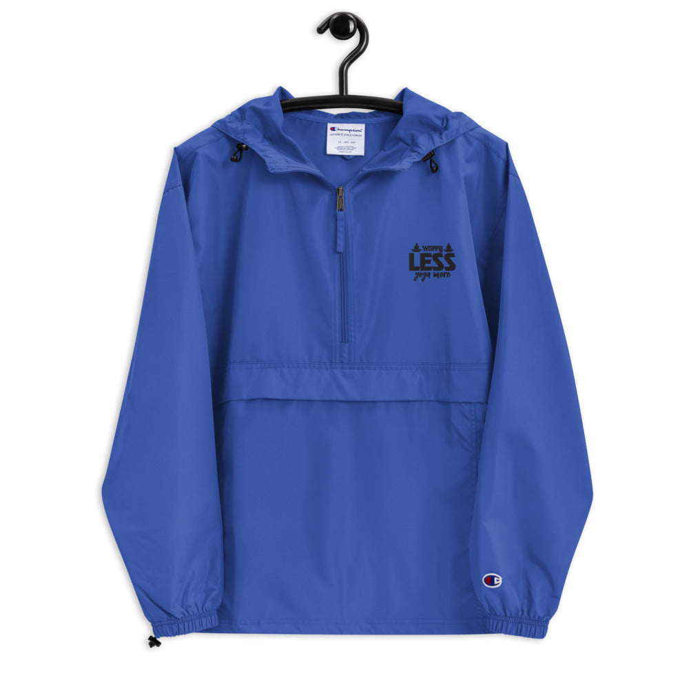 WORRY LESS YOGA MORE - Embroidered Champion Packable Jacket