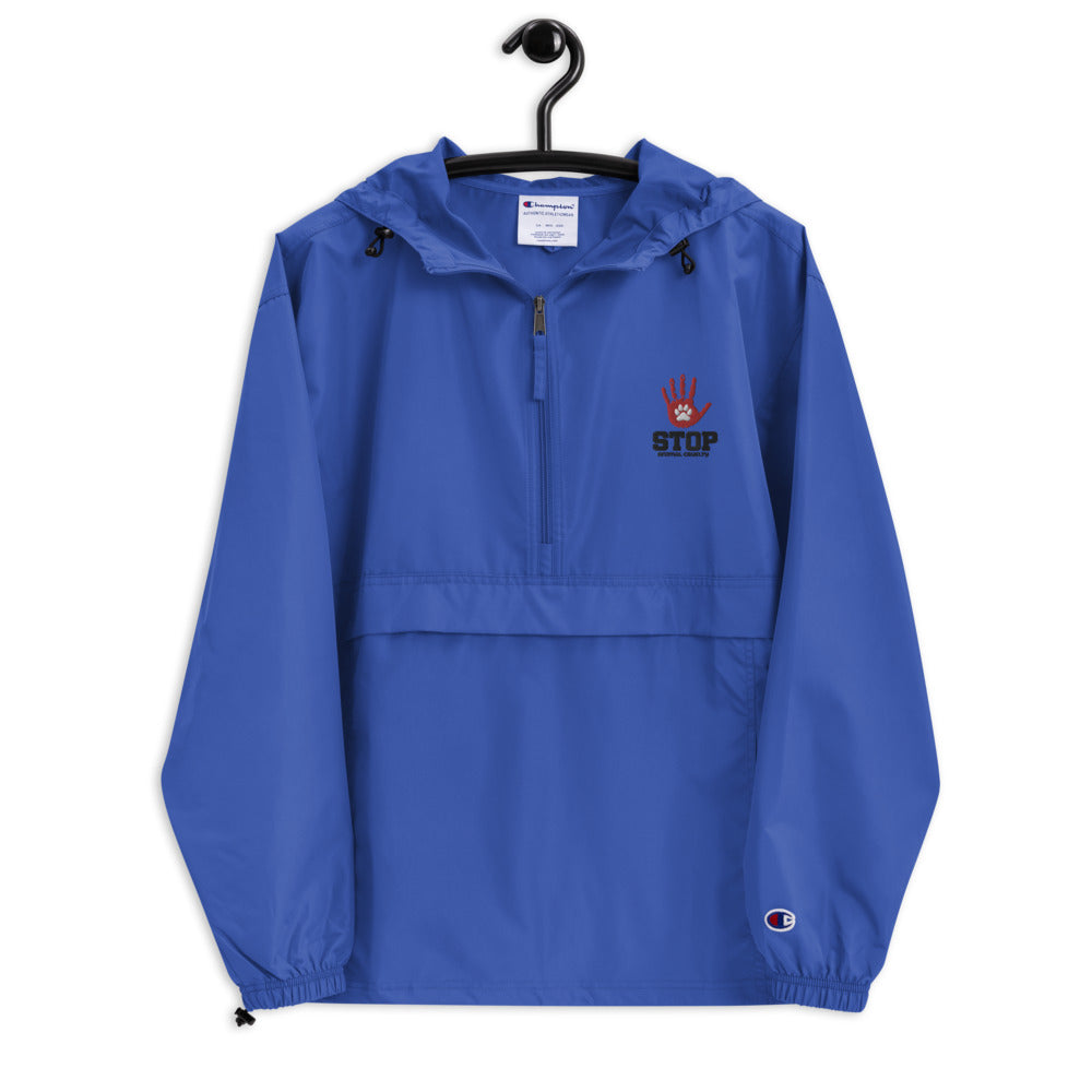 STOP ANIMAL CRUELTY - Embroidered Champion Packable Jacket