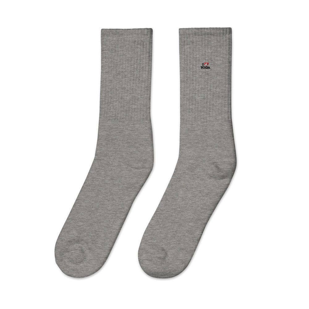 I LOVE YOGA- Embroidered socks