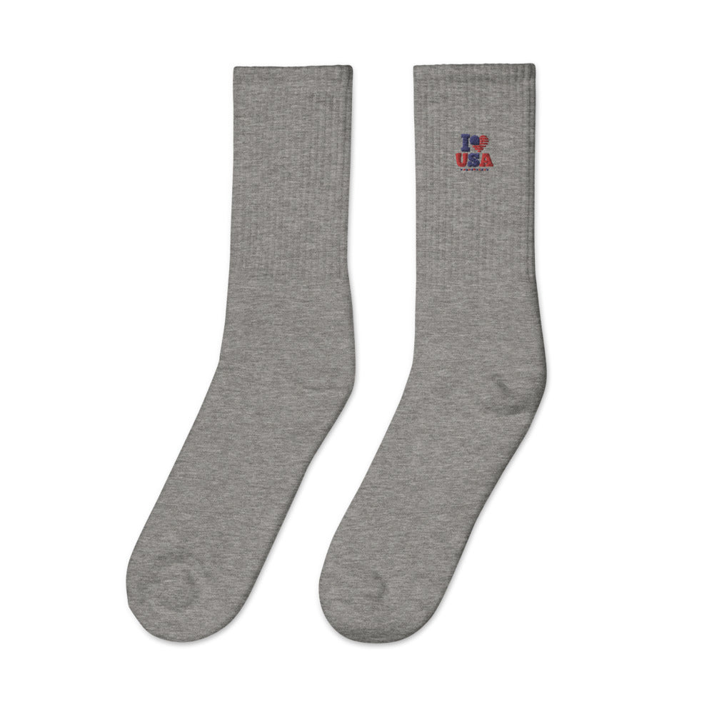I LOVE USA - Embroidered socks