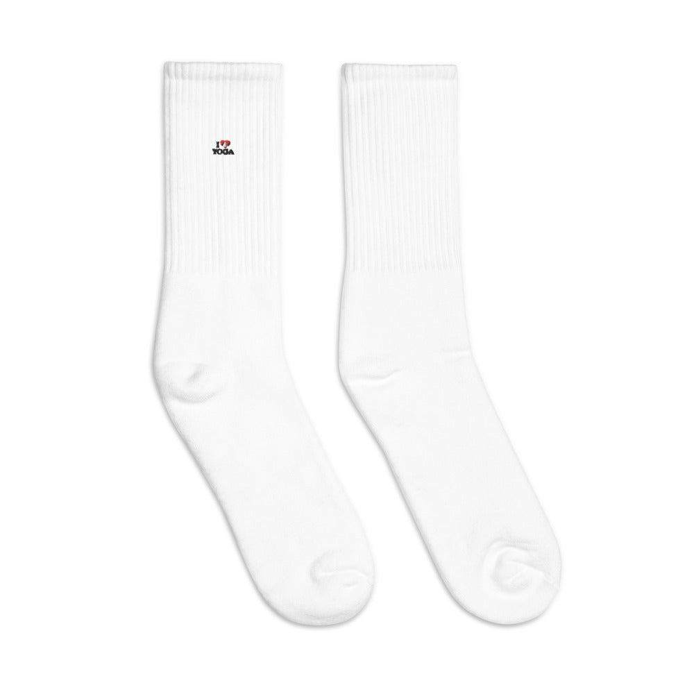 I LOVE YOGA- Embroidered socks