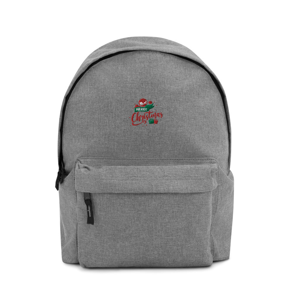 Merry Christmas- Embroidered Backpack