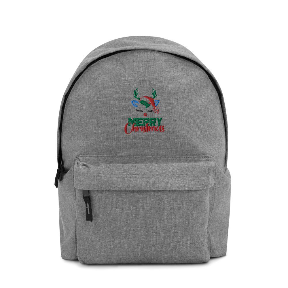 MERRY CHRISTMAS - Embroidered Backpack