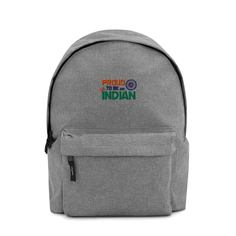 PROUD TO BE AN INDIAN - Embroidered Backpack